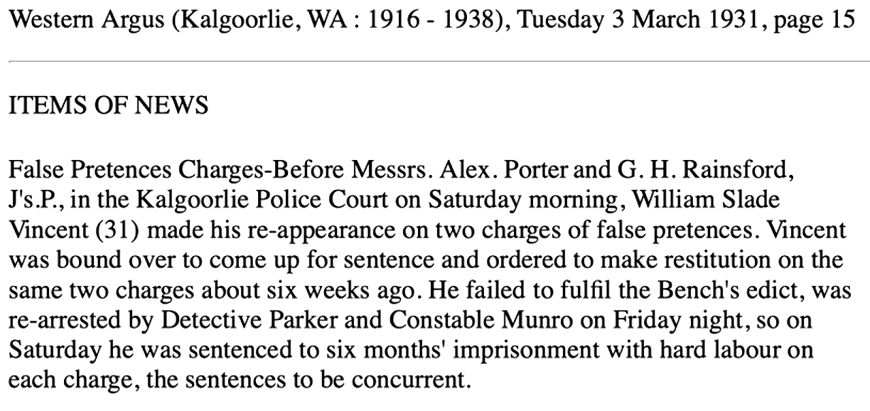 William sentenced to 6 months imprisonment.